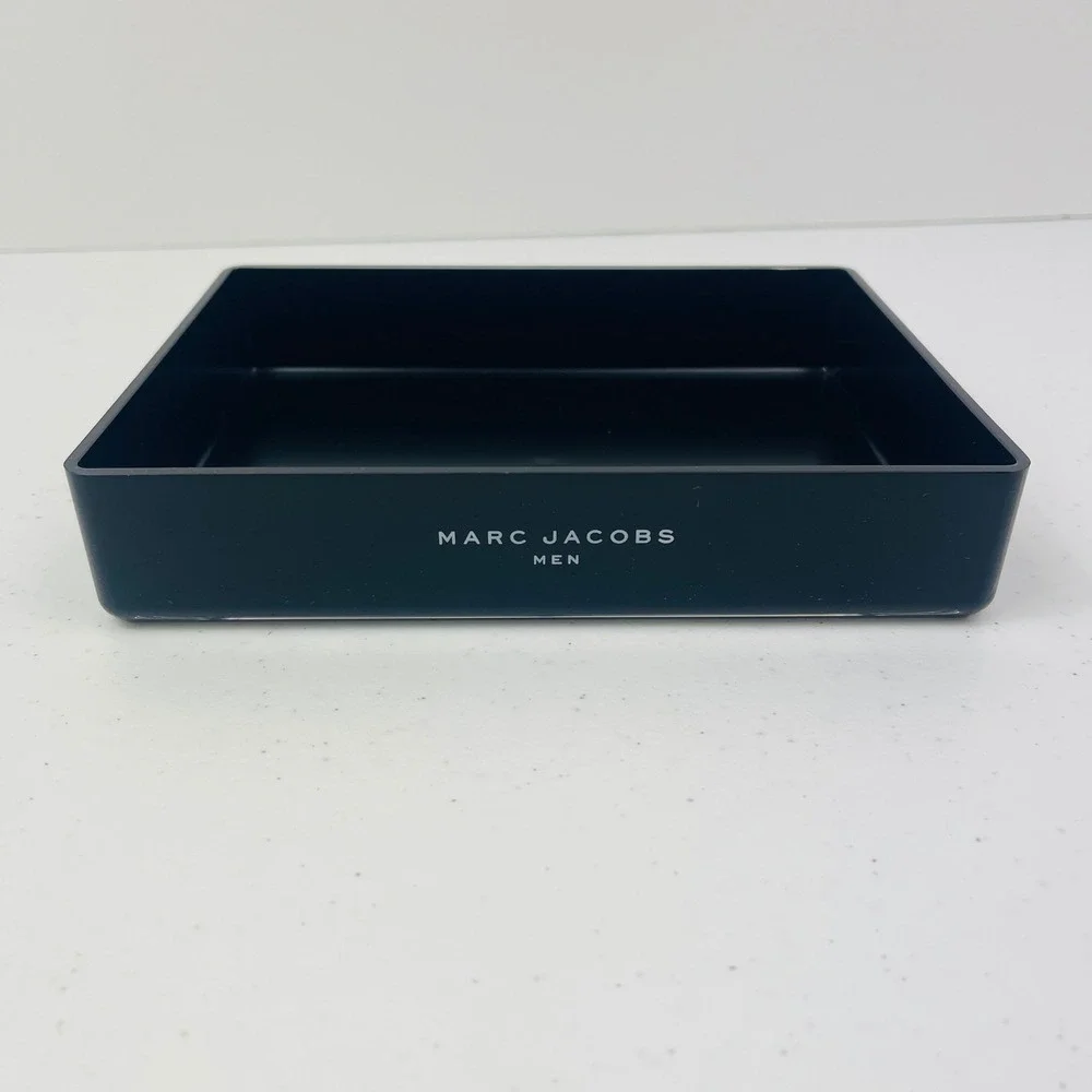 Marc Jacobs Men Black Acrylic Valet Tray Catchall Desk Organizer Minimalist
